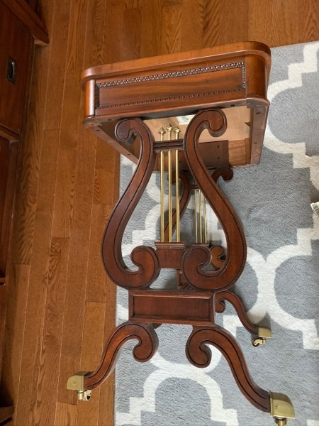 Value of a Vintage Lyre Game Table