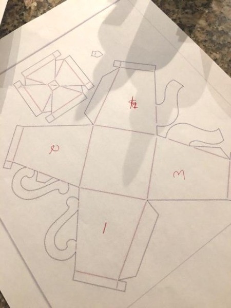 Tea Time - Tissue Box Tea Pot - the full pattern ready to cut out and use