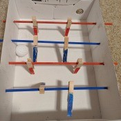 DIY Foosball Game Shoebox - ready to play