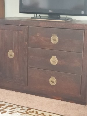 Identifying and Value of a Vintage Basset Cabinet - cabinet with one doored area and three drawers