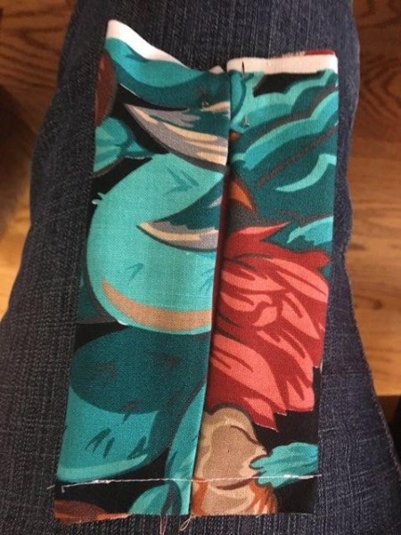 Tissue Case with Pocket - fold sides to center and sew across top and bottom