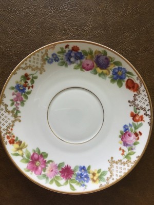 Value of Antique Fine China - china with gold edge and floral pattern around the circumference