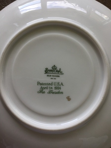 Value of Antique Fine China - underside of plate with info