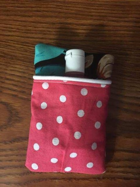 Tissue Case with Pocket  - turn rights sides out, insert tissue through the opening and add lotion, etc. to pocket