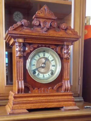 Value of a Ansonia Mantle Clock - ornate wooden mantle clock