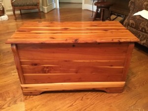 Age and Value of a Murphy Cedar Chest  - closed chest