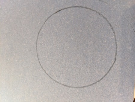 Recycled Paper Tube Bug Toy - circle traced on a piece of paper