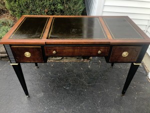 Value of a Vintage Imperial Furniture Desk - three drawer desk with leather top