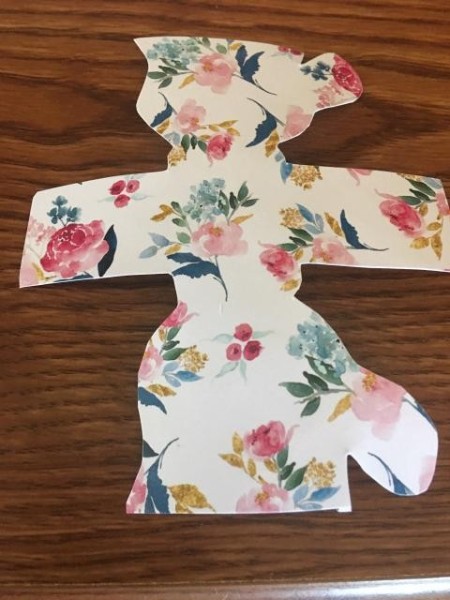 Teacup Party Favor Holder - cut from final cardboard