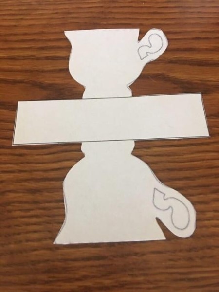 Teacup Party Favor Holder - template cut out