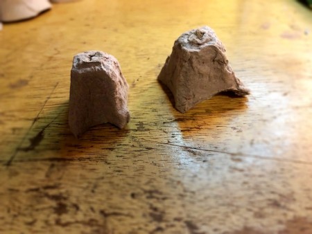 Egg Carton Panda - two separators for the legs