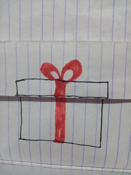 Message Box for the Frontliners (COVID19) - draw a ribbon and box on the box shape