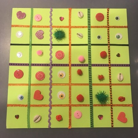 Plastic Egg Match-Up Game - place items on the board for the matching part