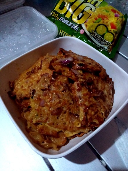 cooked Savory Noodle Pancakes