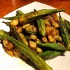 Curried Okra and Potatoes on plate