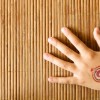 Temporary tattoo on child's hand.