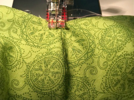 Non-Pleated Face Mask - press seam to one side on both main and lining assemblies and top stitch