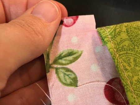 Non-Pleated Face Mask - clip edge of main piece next to edge of liner as shown