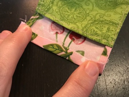 Non-Pleated Face Mask - fold in end of main piece 1/4"