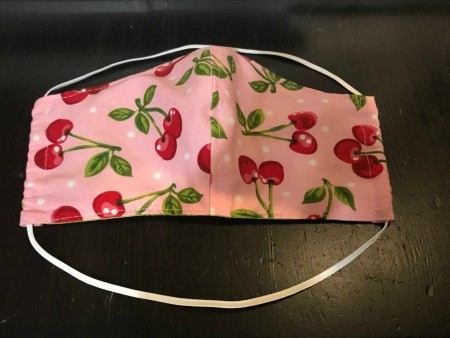 Non-Pleated Face Mask - finished mask with continuous elastic