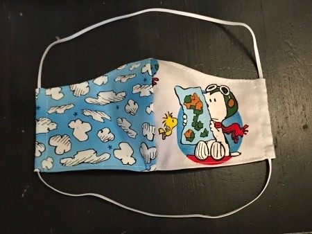 Non-Pleated Face Mask - Snoopy themed child's mask