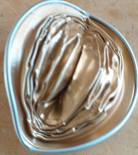 Orchid Made from Empty Nespresso Coffee Cups - flip sides open