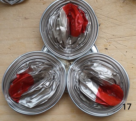 Orchid Made from Empty Nespresso Coffee Cups - allow glue to cool