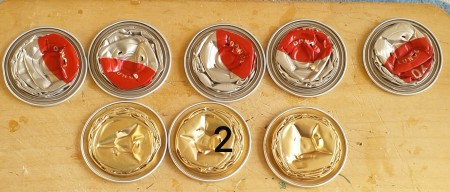 Orchid Made from Empty Nespresso Coffee Cups - flattened capsules