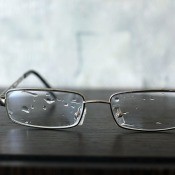 A pair of eyeglasses.