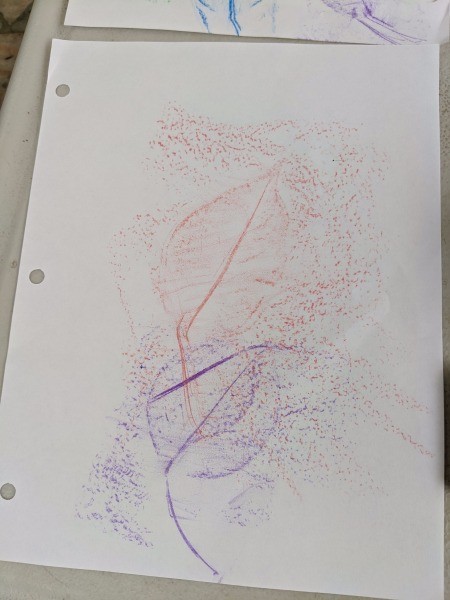 Nature Stationary - purple leaf added