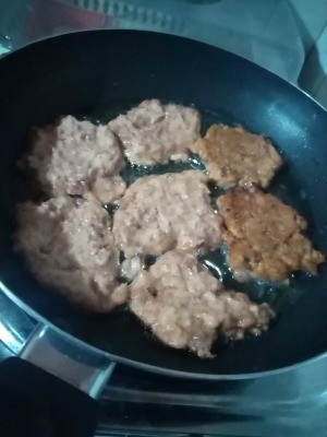 cooking Patties in pan