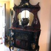 Identifying a Mirrored Hutch - perhaps antique hutch, with mirrored top, glass door on lower half, several shelves and quite ornate