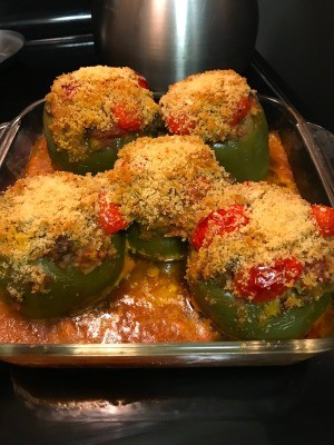 Easy Stuffed Green Peppers