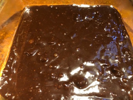 batter poured in pan