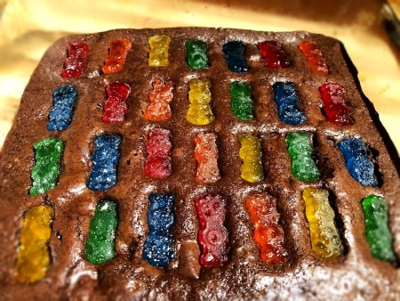 baked Sour Gummy Brownies