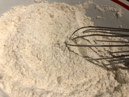 whisking dry ingredients