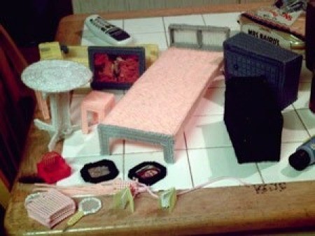 Making Plastic Canvas Doll Furniture - examples