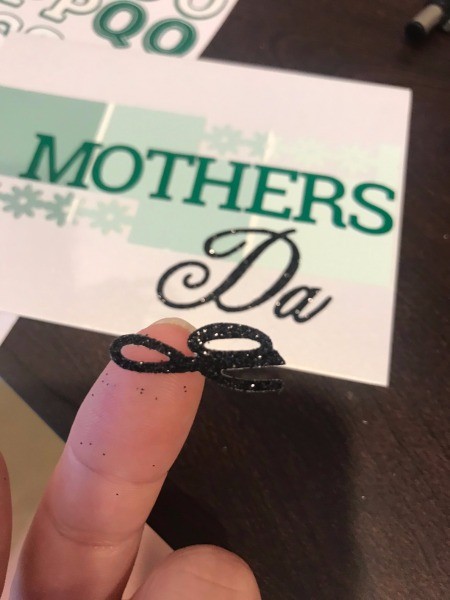 Simple Paint Chip Mother's Day Cards - lower case "g" sticker