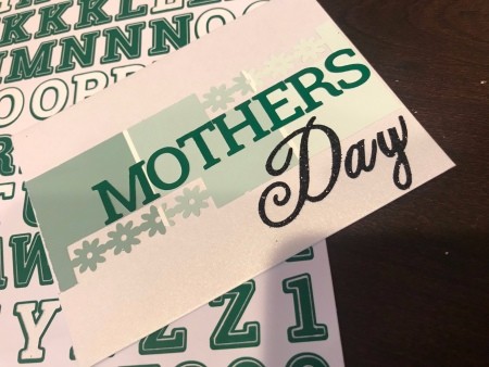 Simple Paint Chip Mother's Day Cards - "g" trimmed to create a "y"