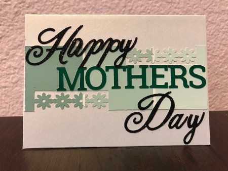 Simple Paint Chip Mother's Day Cards - letters a, and p (2) made using an o, l, and a d