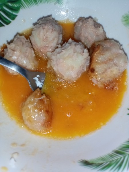 Egg Filled Tuna mix dipped in egg