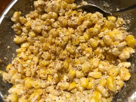 mixing corn mixture