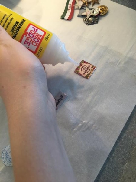 Message on a Bottle (Emigrant Ancestors) - 3D mod podge used on paper embellishment