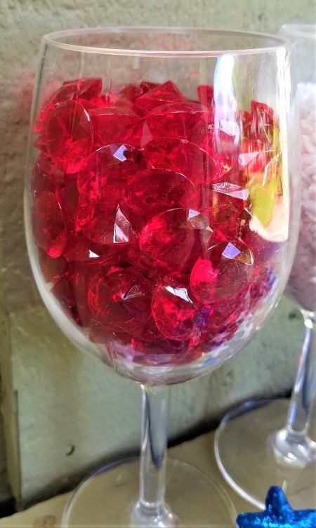 Red, White, and Blue Decor - red gems in one