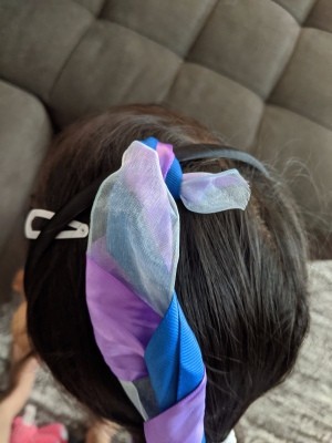 Ribbon "Hair" Braid Headband - braided headband on a child's head