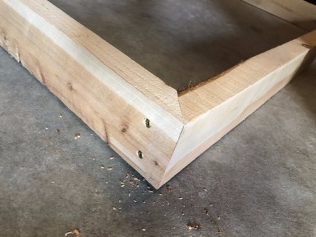 Galvanized Roofing Raised Bed - corners screwed together