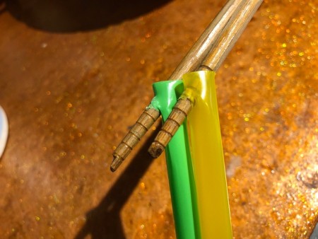 Gravity-Defying Ramen Cake - push chopsticks through the end and the hole on one side of each of the two straws