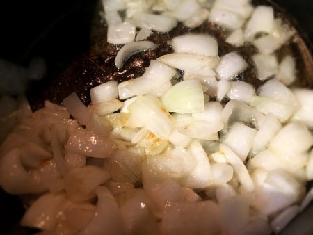 sauteing onion