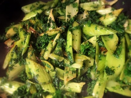 adding parsley & mint to Celery