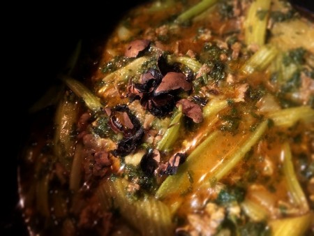 Celery and Herb Stew simmering